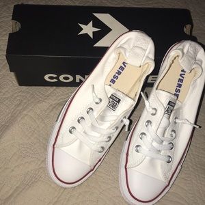 Brand new white all star converse